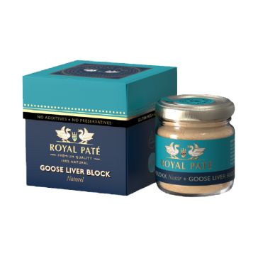Bloc de foie gras de gasca au naturel 86% Royal Pate 70g