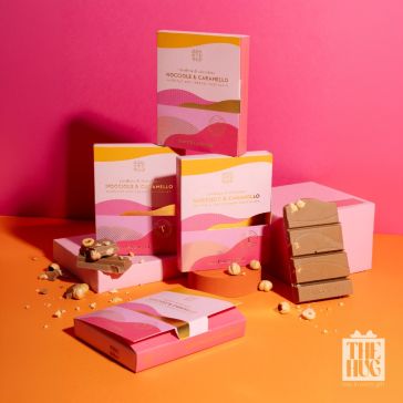 Ciocolata cu caramel si alune de padure intregi, Tastelanghe, 110g