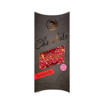 Tableta de ciocolata cu lapte, migdale si zmeura, Archer Praline, 100g