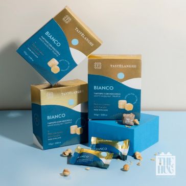 Trufe de ciocolata alba cu alune de padure, Tastelanghe, 110g