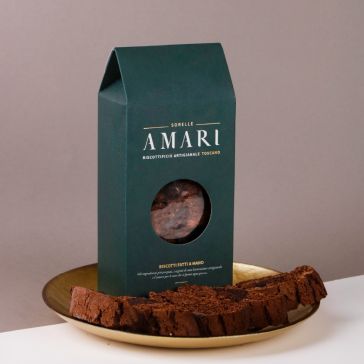 Cantucci golosi cu bucăți de ciocolată, Dolci Amari, 200g
