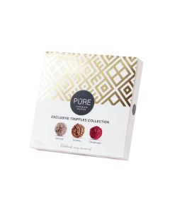 Asortiment de trufe in cutie cadou 9U Pure Chocolate 74g