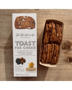 Crackersi FINE CHEESE pentru branzeturi cu gutui, nuci pecan și mac, 100g