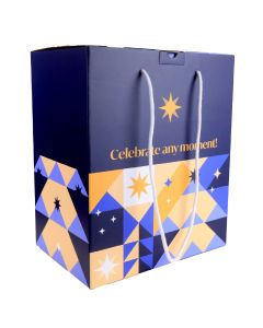 Cutie de cadou albastra Portpanettone 