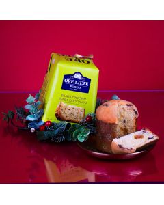 Mini Panettone ORE LIETE cu pere și bucăți de ciocolată în cutie, 100g