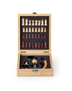 Set 4 accesorii pentru vin in cutie de lemn