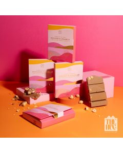 Ciocolata cu caramel si alune de padure intregi, Tastelanghe, 110g