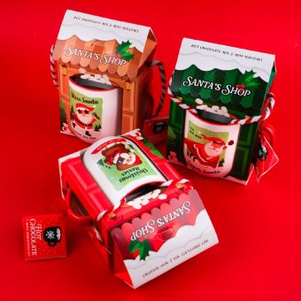 Cana BECKY'S Santa's House cu mix ciocolată caldă, 45g