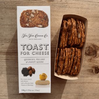 Crackersi FINE CHEESE pentru branzeturi cu gutui, nuci pecan și mac, 100g