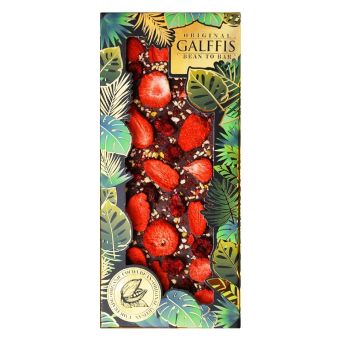 Tableta ciocolata cu fructe liofilizate, 100g, Galffis