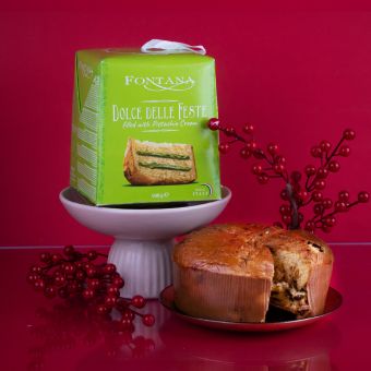 Panettone FONTANA cu cremă de fistic în cutie, 500g