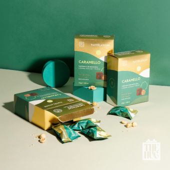 Trufe de ciocolata cu alune de padure caramelizate, Taste Langhe, 110g